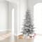 7.5ft. Pre-Lit Flocked Sierra Fir Slim Artificial Christmas Tree, Multi-Colored LED Lights